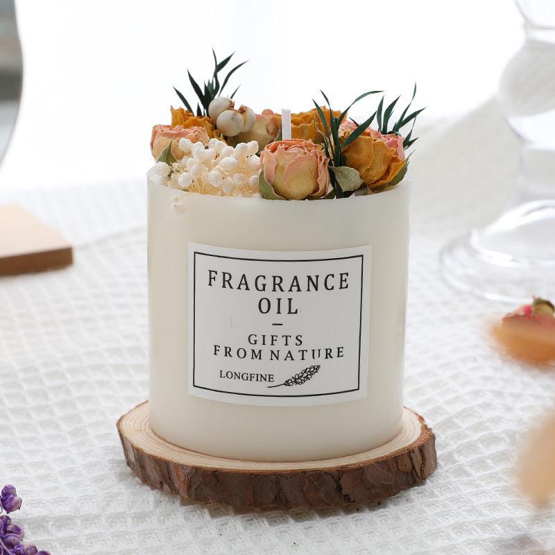 Romantic Dried Flowers Scented Candle - Aromatherapy with Gift Packaging - Pacisia