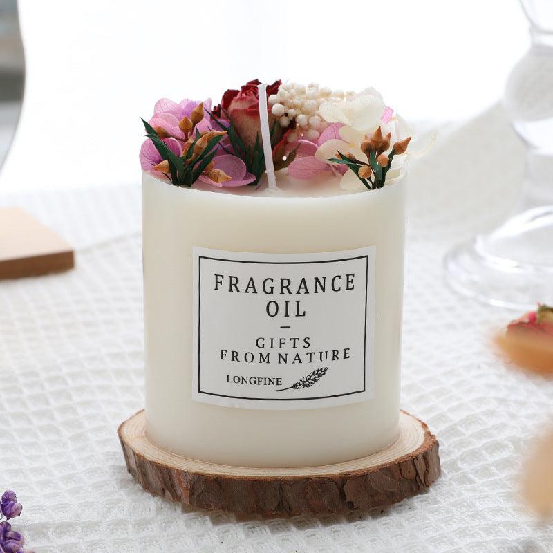 Romantic Dried Flowers Scented Candle - Aromatherapy with Gift Packaging - Pacisia