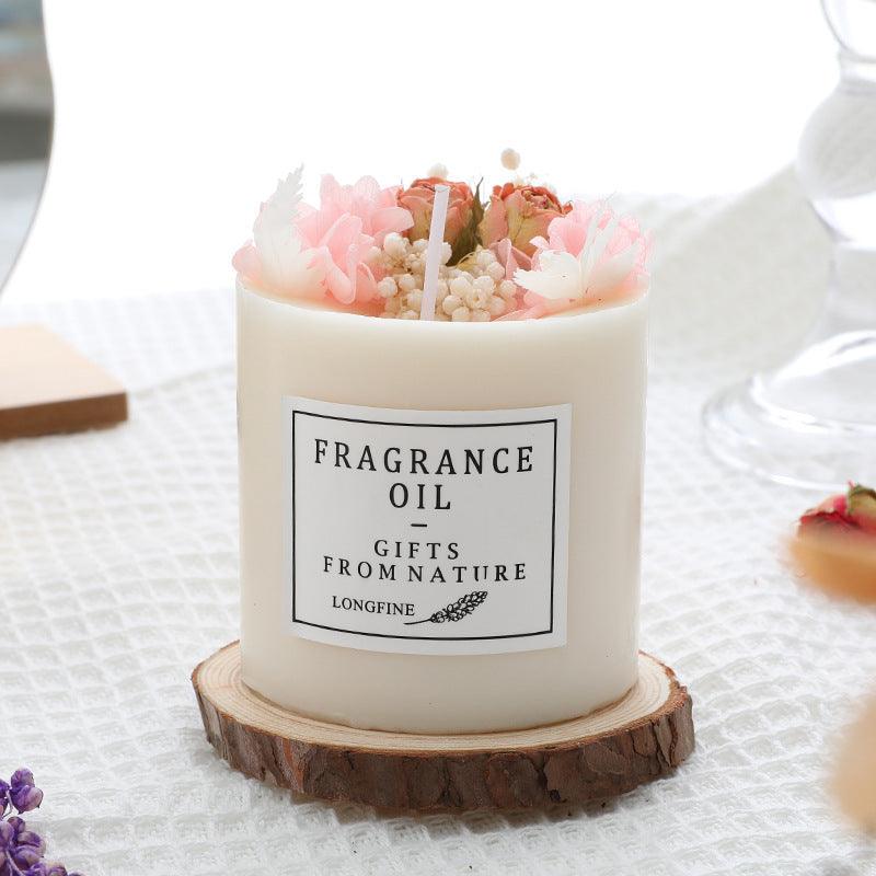 Romantic Dried Flowers Scented Candle - Aromatherapy with Gift Packaging - Pacisia