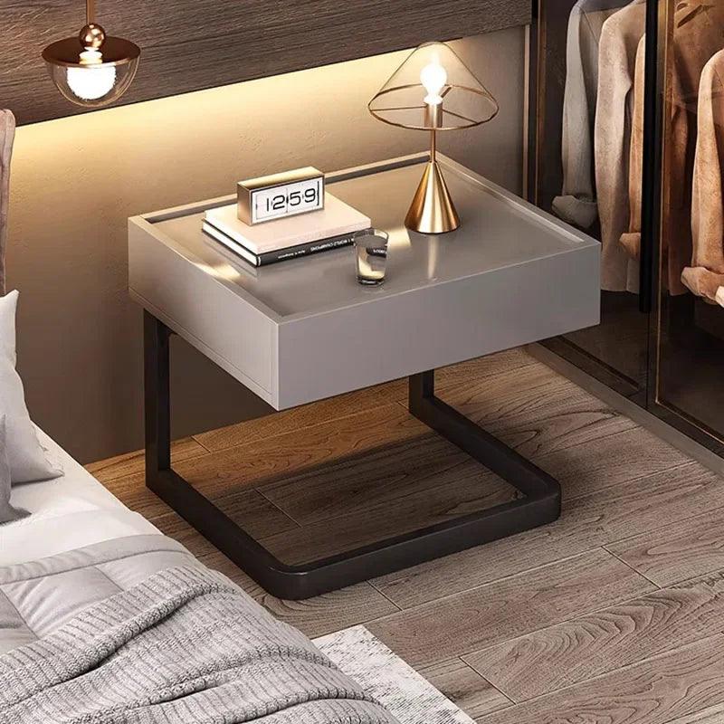 Shelf Nordic Bed Table Minimalist Nordic Auxiliary Quality Hallway Bedside Cabinet Modern Meubles De Chambre Italian Furniture - Pacisia