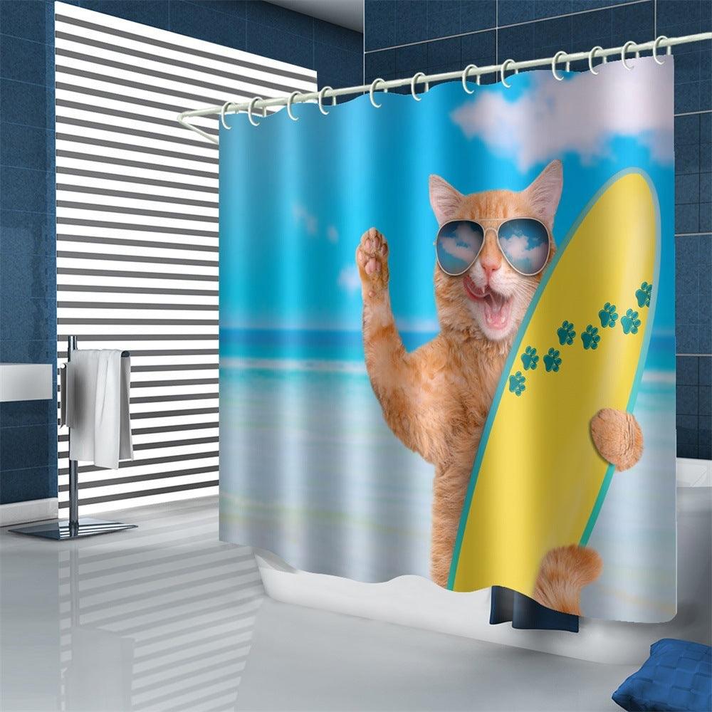 Shower curtain curtain waterproof - Pacisia