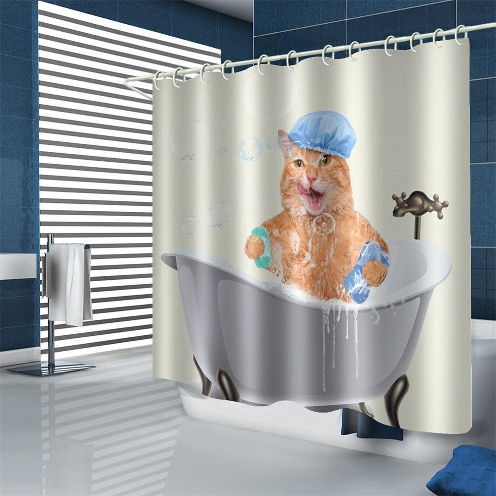 Shower curtain curtain waterproof - Pacisia