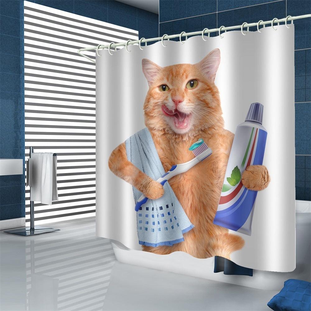 Shower curtain curtain waterproof - Pacisia