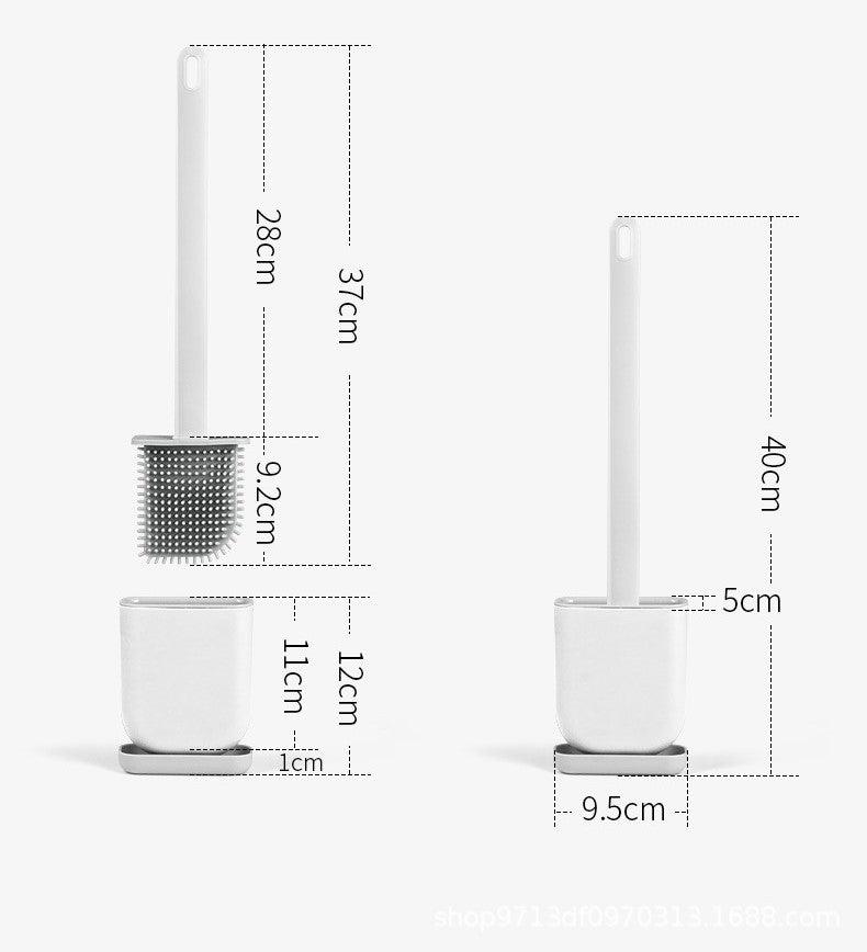 Silicone No Dead Angle Wash Toilet Brush Set - Pacisia