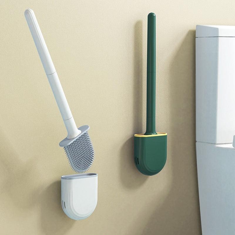 Silicone Toilet Brush Wall-mounted Home Wall Mount Toilet Brush Cleaning Brush Toilet - Pacisia
