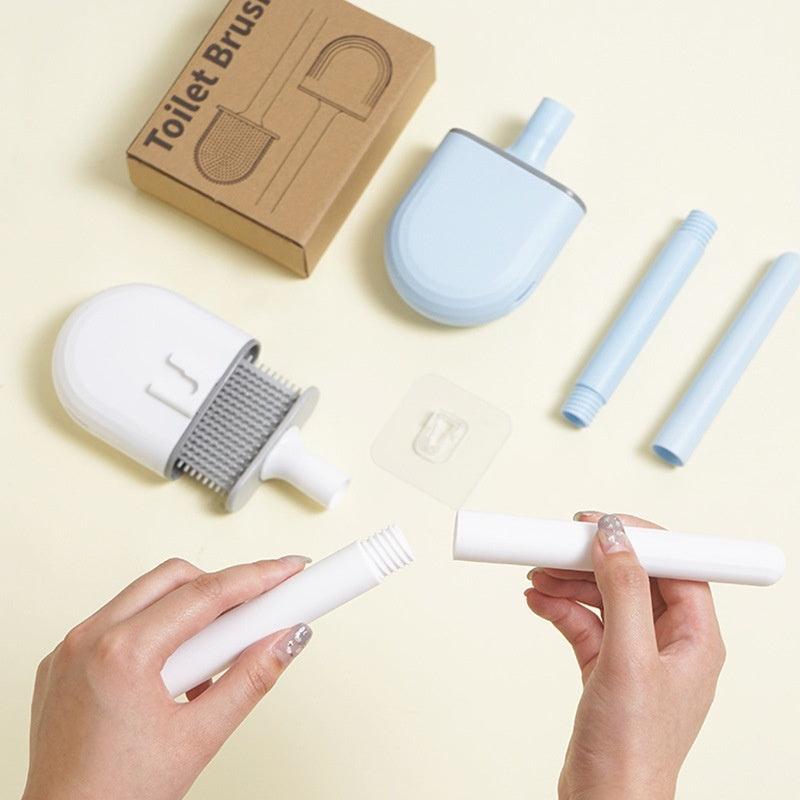 Silicone Toilet Brush Wall-mounted Home Wall Mount Toilet Brush Cleaning Brush Toilet - Pacisia