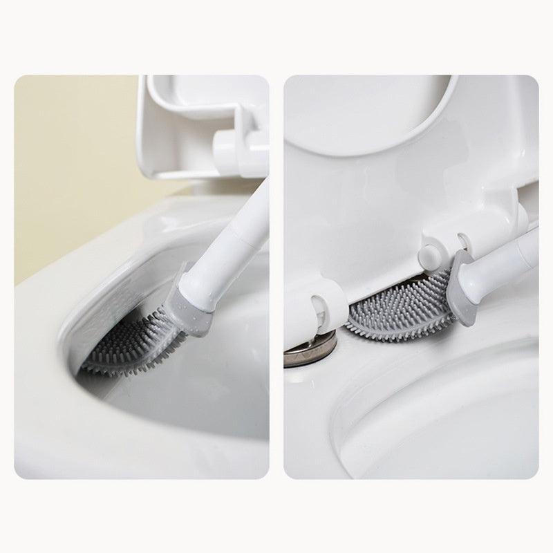 Silicone Toilet Brush Wall-mounted Home Wall Mount Toilet Brush Cleaning Brush Toilet - Pacisia