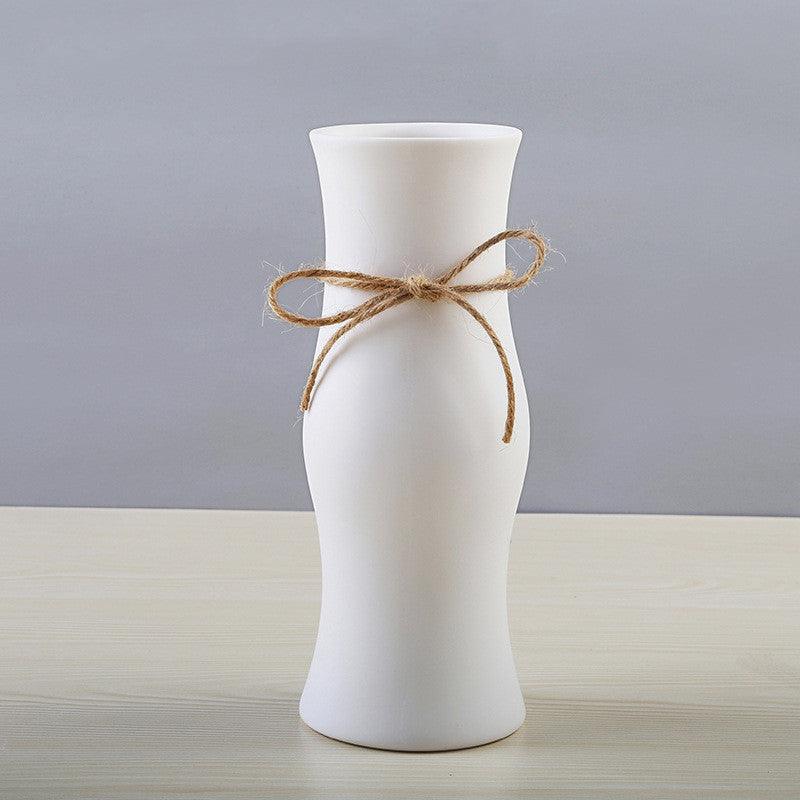 Simple And Beautiful White Creative Minimalist Ceramic Dried Flower Vase - Pacisia