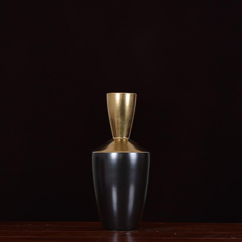 Simple Black Ceramic Vase Decoration Creativity - Pacisia