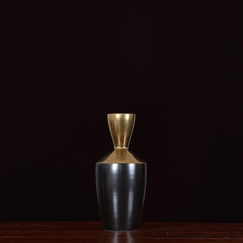 Simple Black Ceramic Vase Decoration Creativity - Pacisia