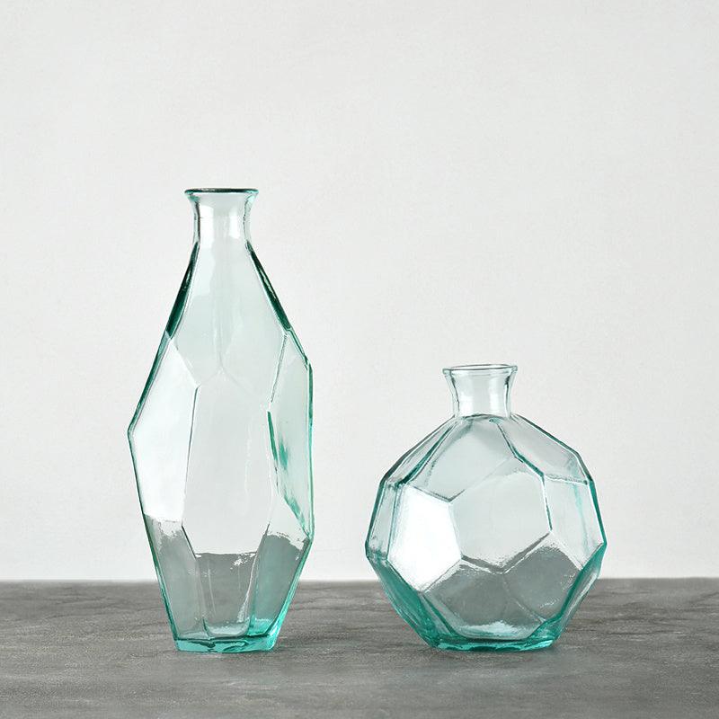 Simple Environmental Protection Handmade Glass Polygonal Vase Flower Insert - Pacisia