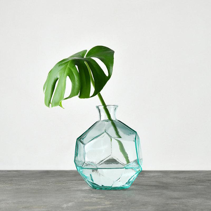 Simple Environmental Protection Handmade Glass Polygonal Vase Flower Insert - Pacisia