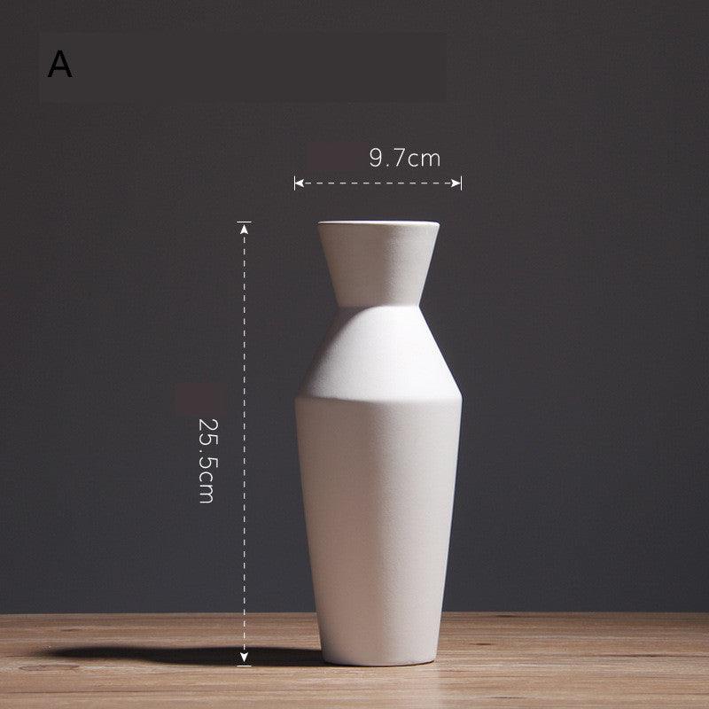Simple Living Room Home Decoration Creative Black And White Ceramic Vase - Pacisia