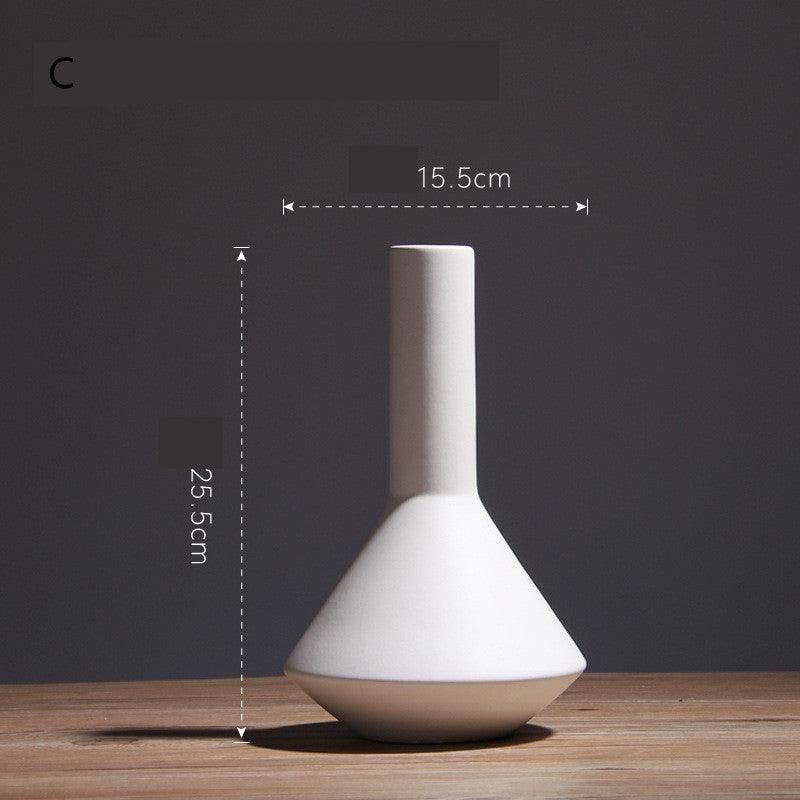 Simple Living Room Home Decoration Creative Black And White Ceramic Vase - Pacisia