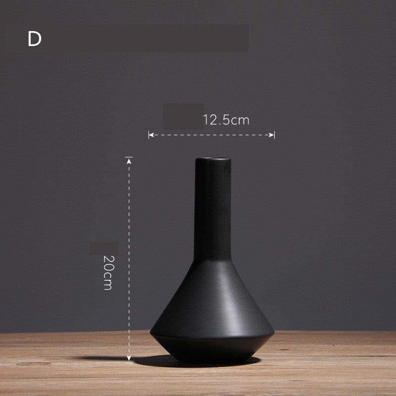 Simple Living Room Home Decoration Creative Black And White Ceramic Vase - Pacisia