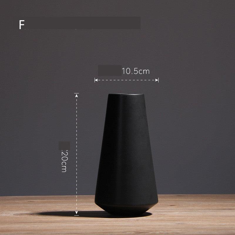 Simple Living Room Home Decoration Creative Black And White Ceramic Vase - Pacisia