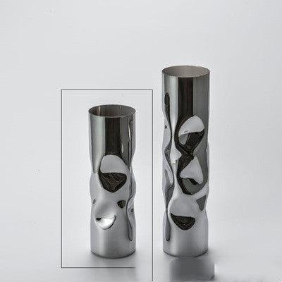 Simple Modern Light Luxury Silver Glass Vase Floral Decorations - Pacisia