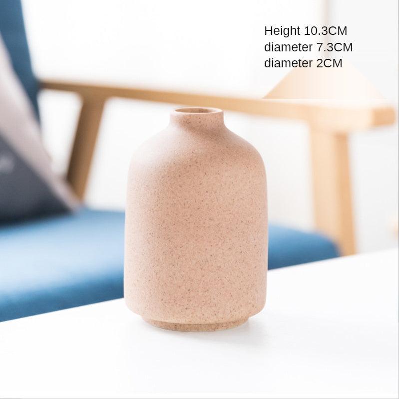 Simple Retro Frosted Ceramic Vase Creative Home Decoration - Pacisia