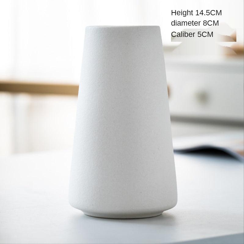 Simple Retro Frosted Ceramic Vase Creative Home Decoration - Pacisia