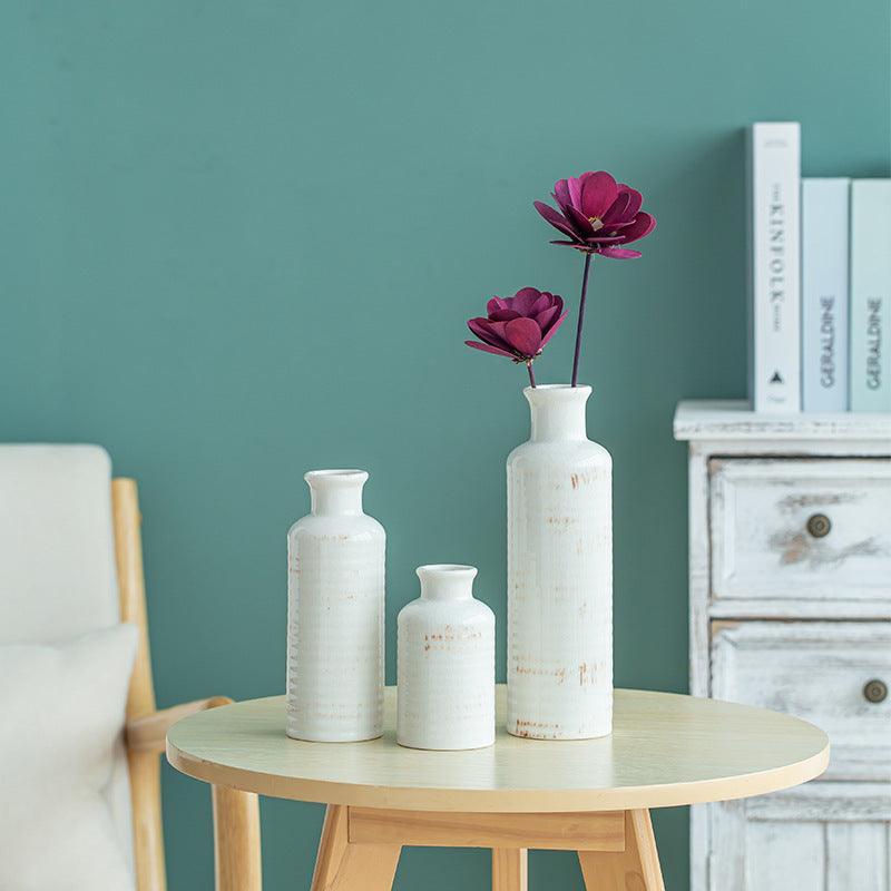 Simple Style Retro Ice-cracking Ceramic Small-mouth Vase - Pacisia