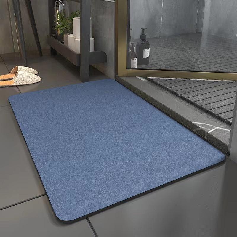 Simple Style Solid Color Faux Leather Absorbent Floor Mat - Pacisia