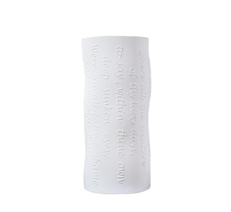 Simple White Ceramic Vase Living Room Creative Flower Arrangement Ornaments - Pacisia