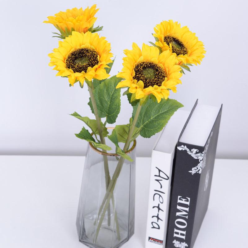 Single Sunflower Artificial Flower Decoration Silk Ornaments - Pacisia