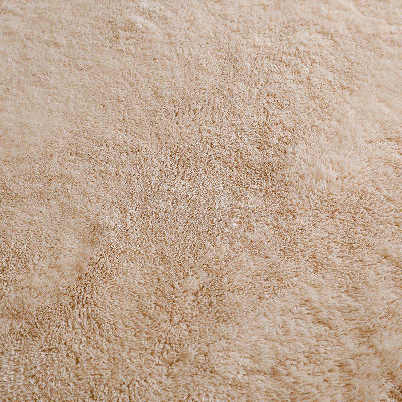 Solid Color Japanese Silk Wool Round Carpet Floor Mat - Pacisia