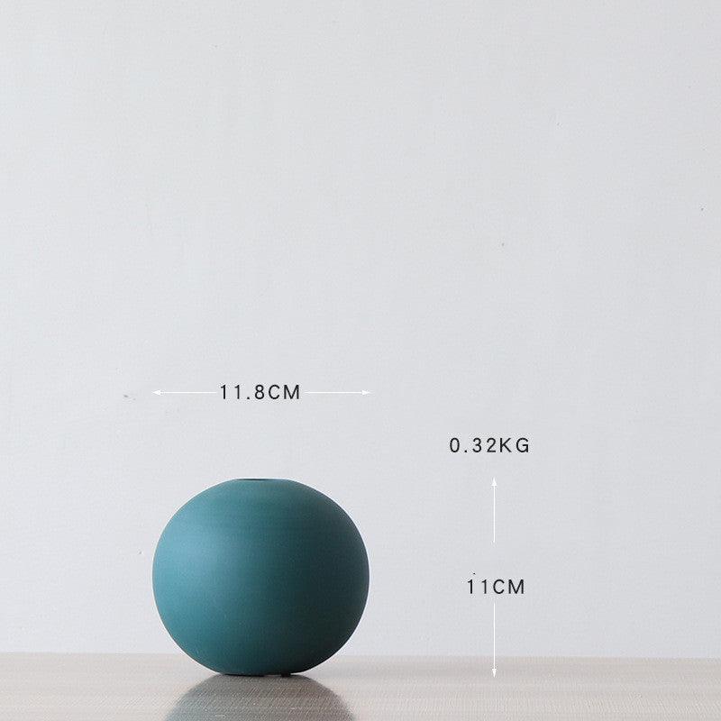 Spherical colored clay ceramic vase - Pacisia
