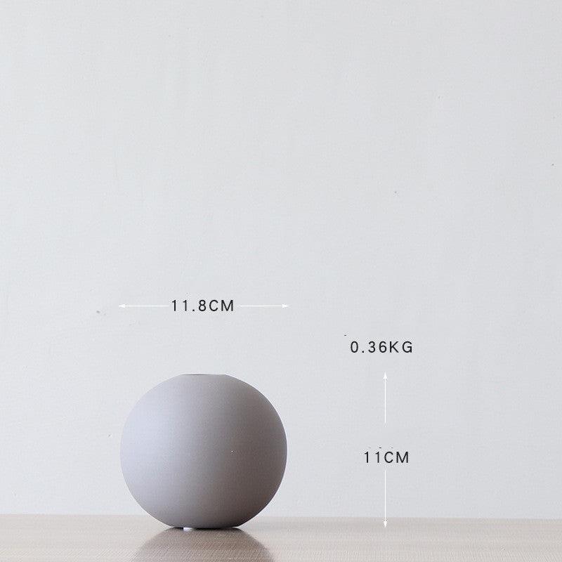 Spherical colored clay ceramic vase - Pacisia