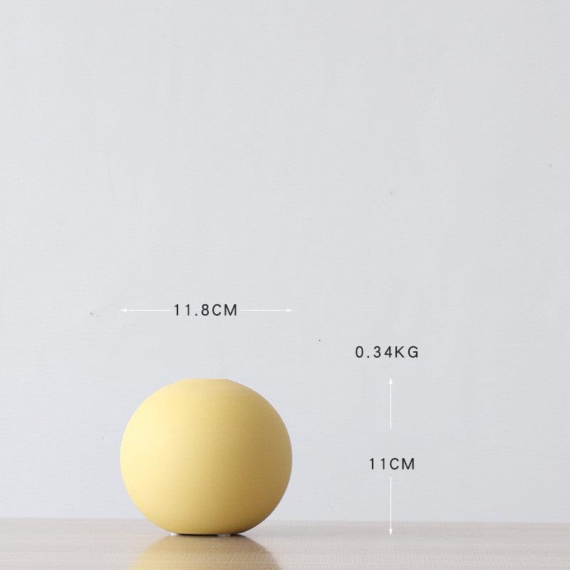 Spherical colored clay ceramic vase - Pacisia