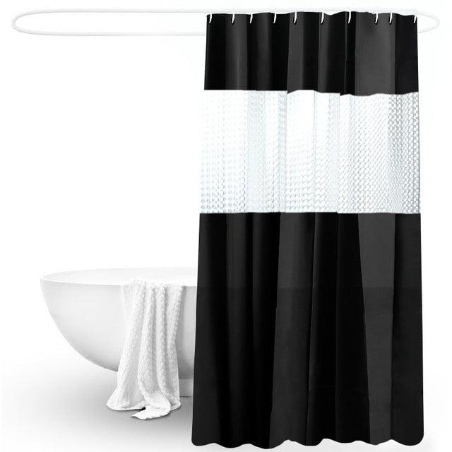 Splicing Translucent Waterproof Mildew Proof Bathroom Bath Shower Partition Curtain - Pacisia