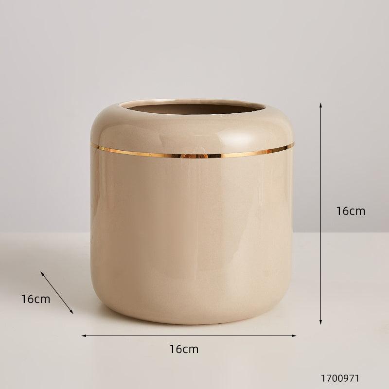 Straight Ceramic Vase Modern Minimalist Decoration Table Insert - Pacisia