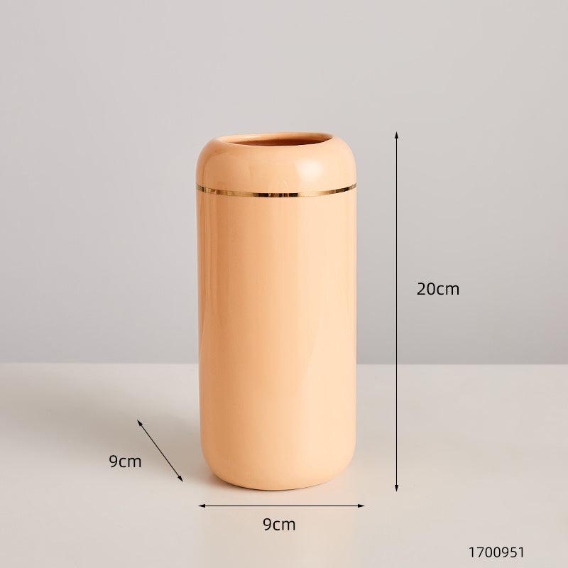 Straight Ceramic Vase Modern Minimalist Decoration Table Insert - Pacisia