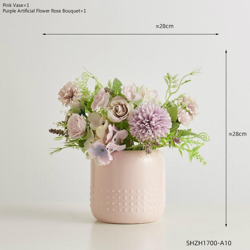 Straight Ceramic Vase Modern Minimalist Decoration Table Insert - Pacisia