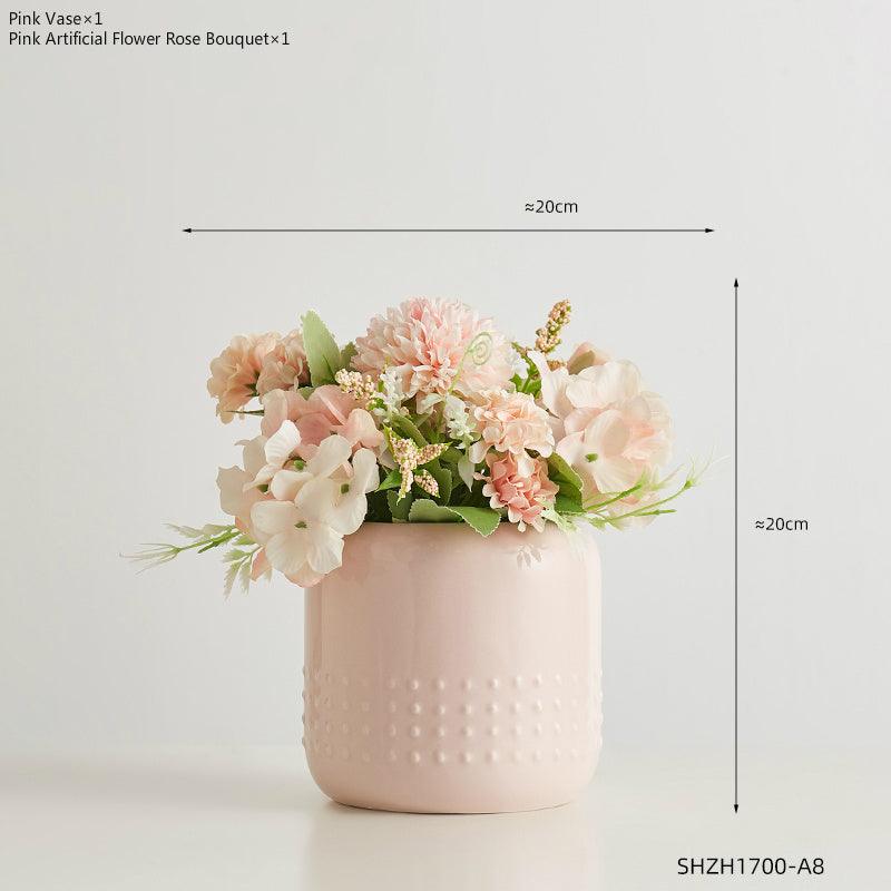 Straight Ceramic Vase Modern Minimalist Decoration Table Insert - Pacisia