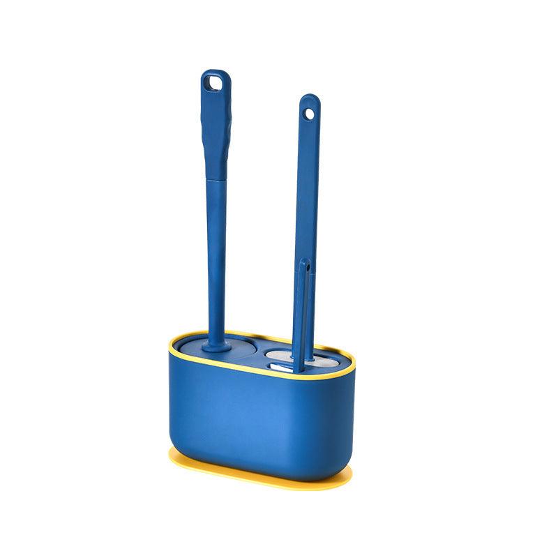 Three-in-one Long-handled Soft Rubber Toilet Brush - Pacisia