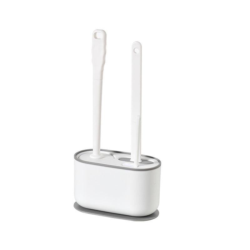 Three-in-one Long-handled Soft Rubber Toilet Brush - Pacisia
