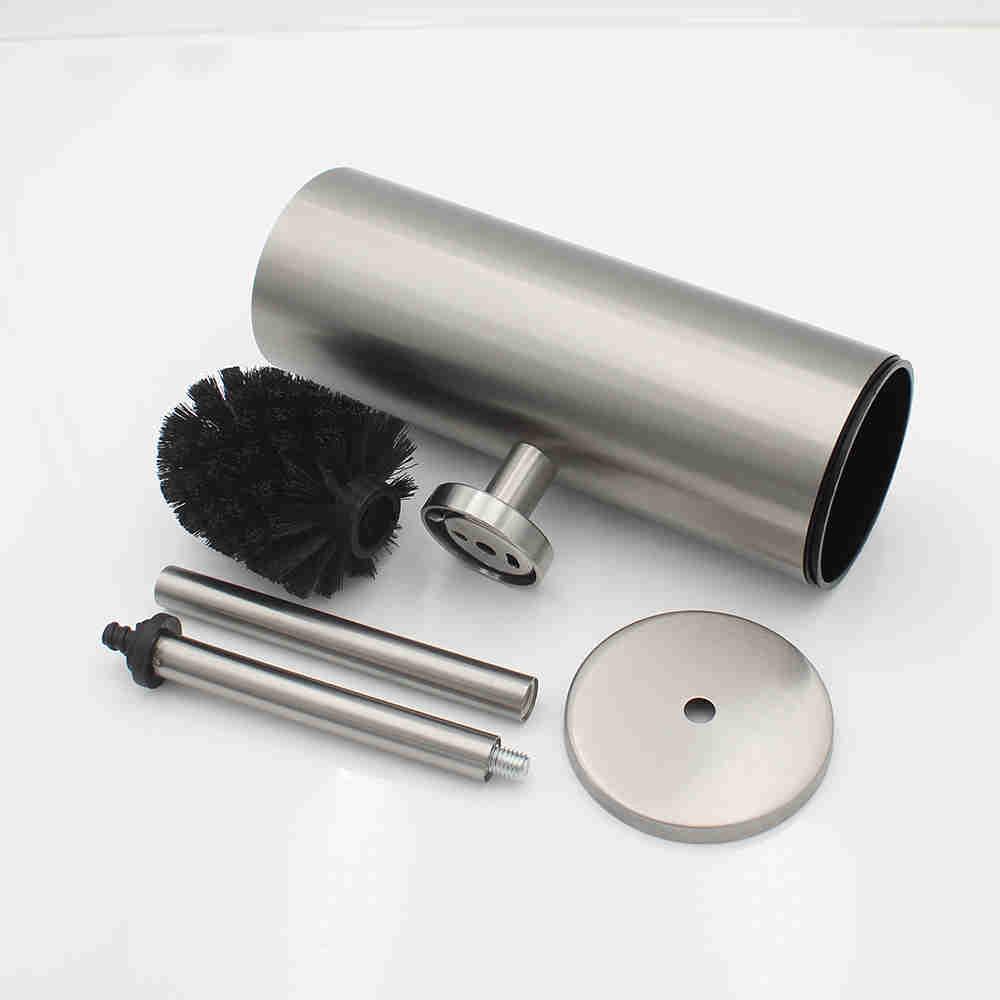 Toilet Brush Set Gold Vertical Black 304 Stainless Steel - Pacisia