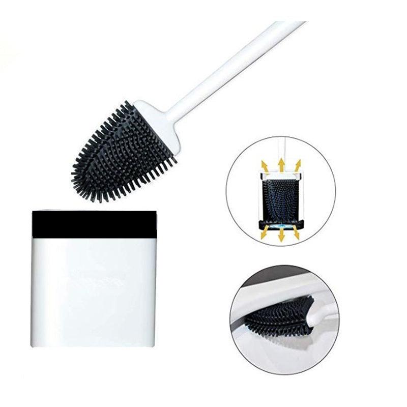 Toilet Brush With Long Handle And Soft Bristles Toilet Cleaning Brush Set - Pacisia