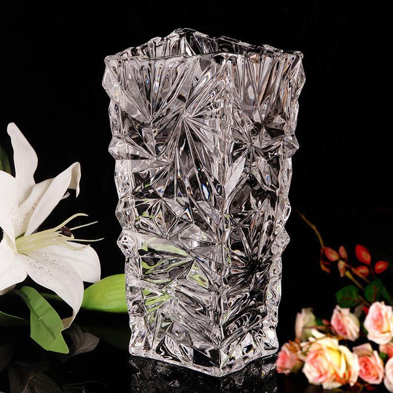 Transparent Glass Vase Living Room Decoration - Pacisia