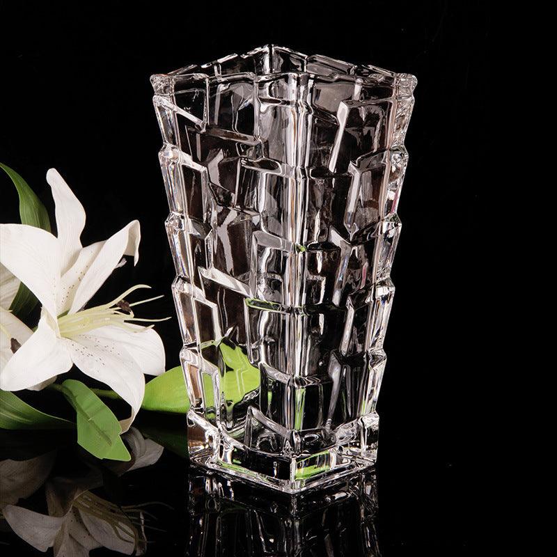 Transparent Glass Vase Living Room Decoration - Pacisia
