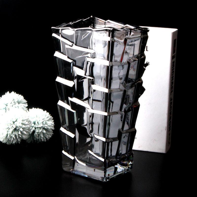 Transparent Glass Vase Living Room Decoration - Pacisia
