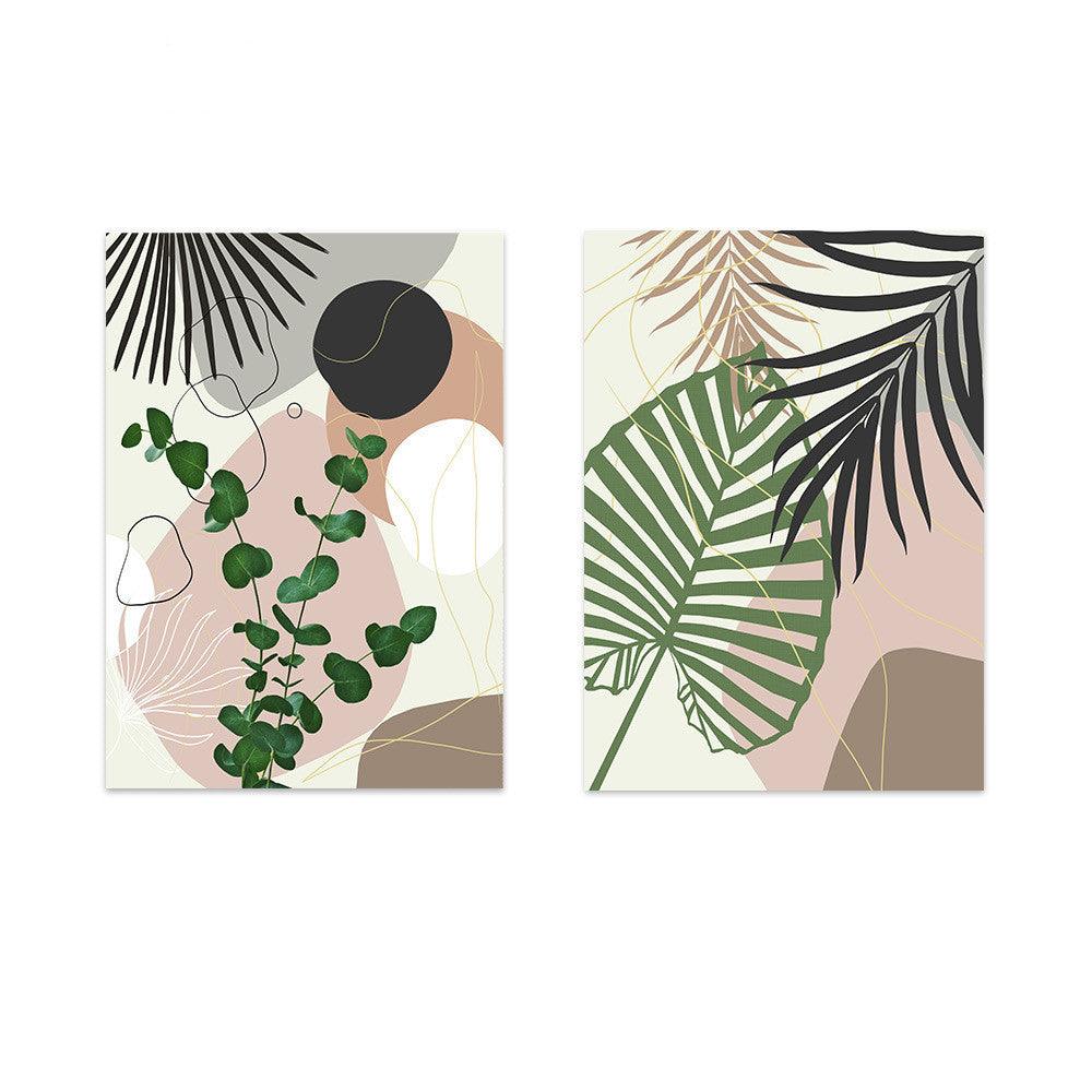 Tropical Plant Leaf Wall Art Canvas Painting - Modern Home Decor - Pacisia
