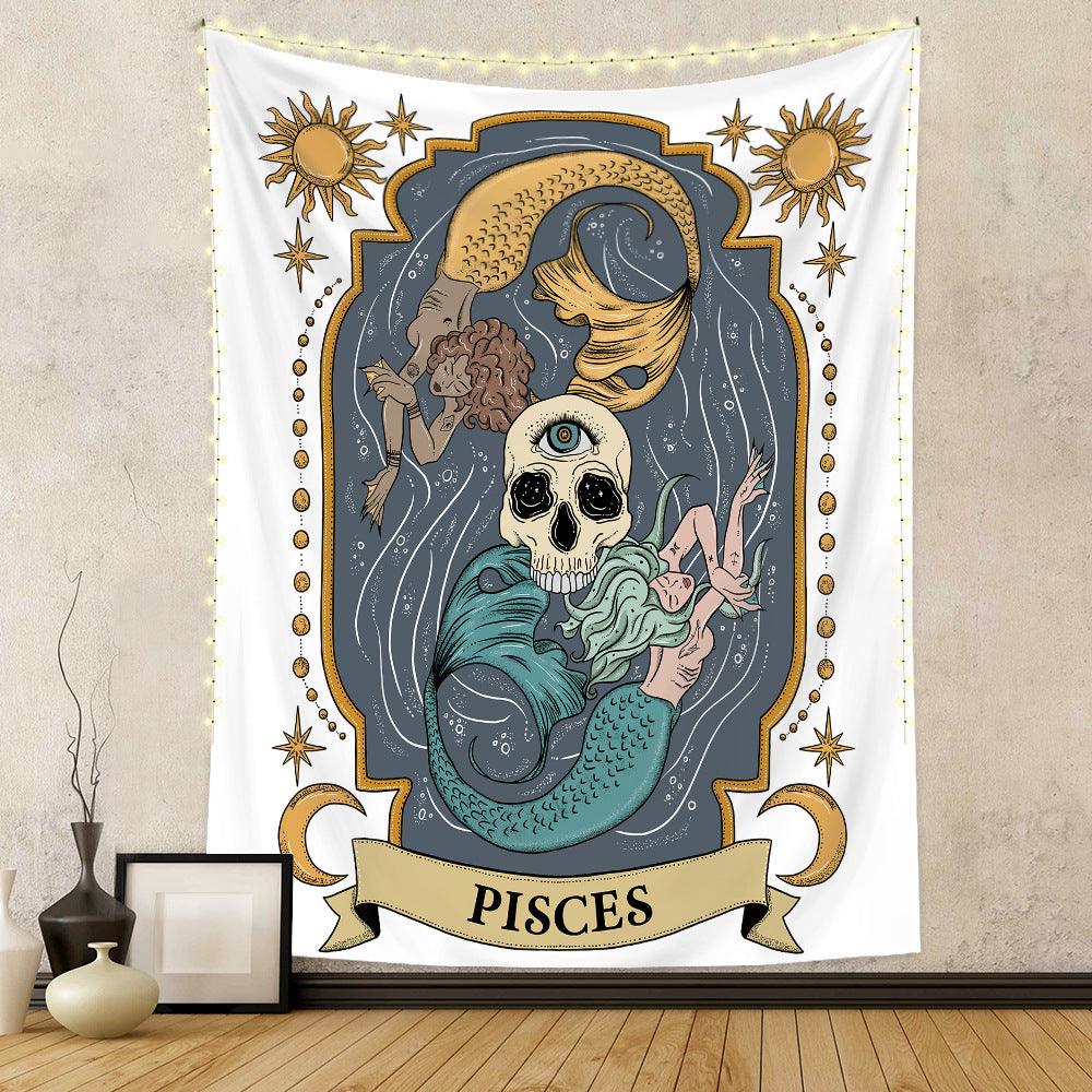 Twelve Constellation Tapestry Skull Tapestry Tarot Tapestry - Pacisia