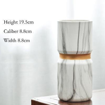 Vase Modern Minimalist Living Room Home Ceramic Flower Arrangement Ornaments - Pacisia