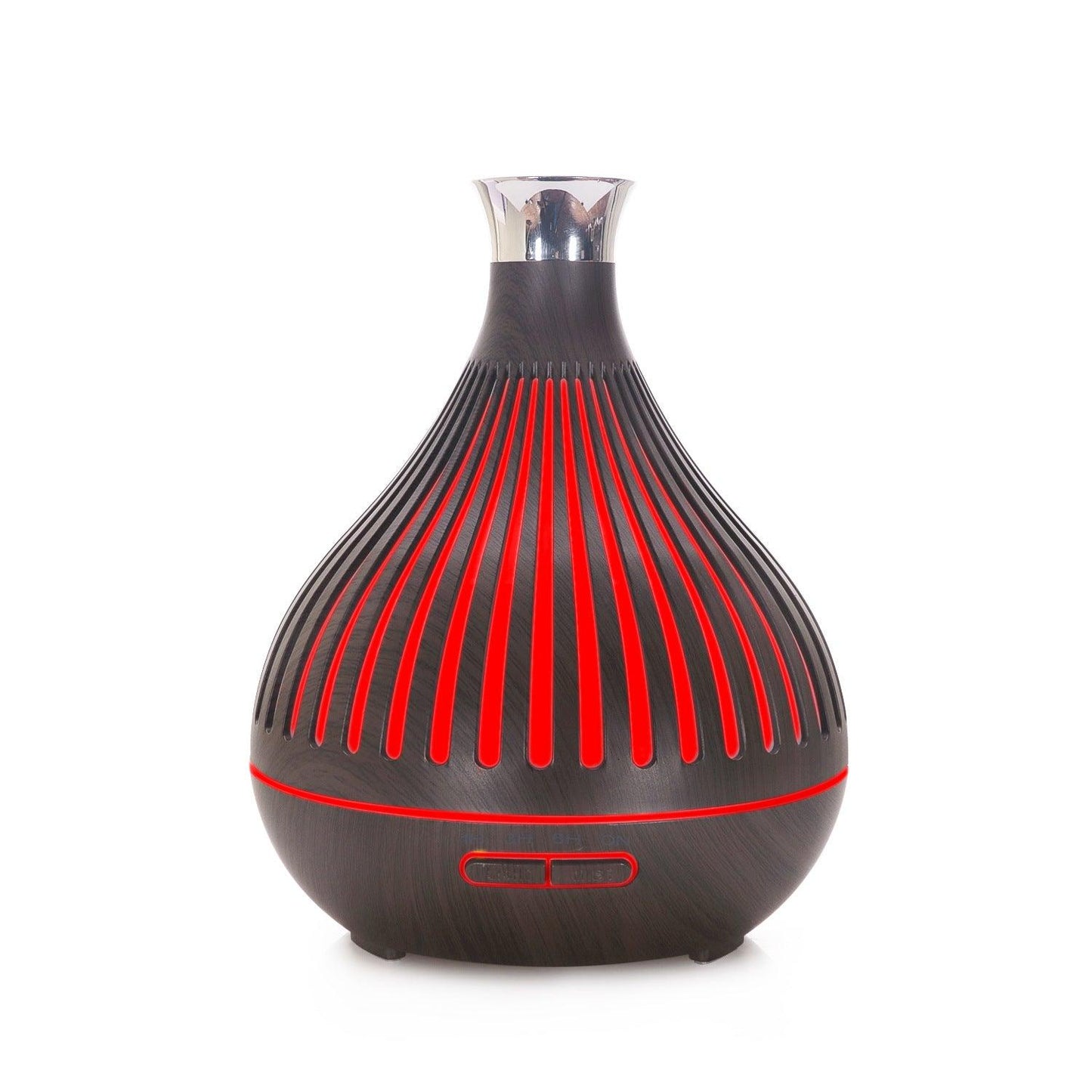 Vase Wood Grain Humidifier 400ml Vertical Silver - Pacisia