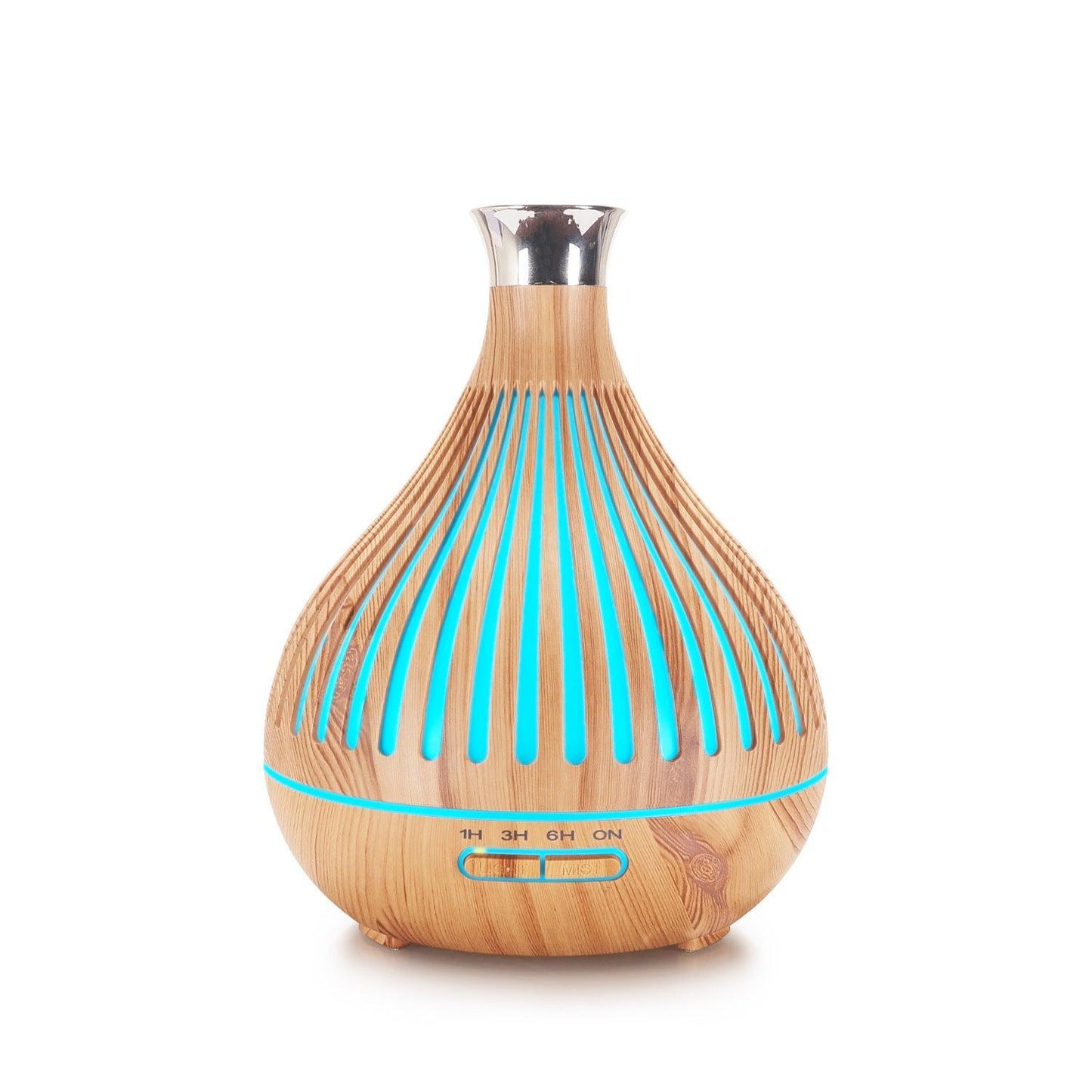 Vase Wood Grain Humidifier 400ml Vertical Silver - Pacisia