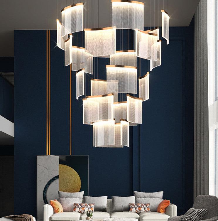 Villa Duplex Large Chandelier Living Room - Pacisia