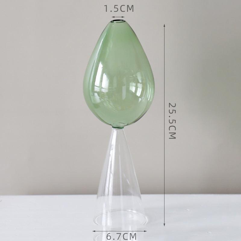 Vintage Glass Vase Minimalist Table Art Transparent Brown - Pacisia